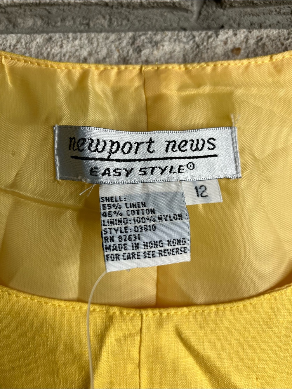 Vintage 90s Newport News Midi Dress Linen Cotton - Picture 2 of 7